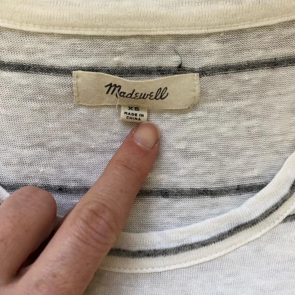 Madewell Linen Allegro Top in Soledad Stripe F3195 - Picture 5 of 11